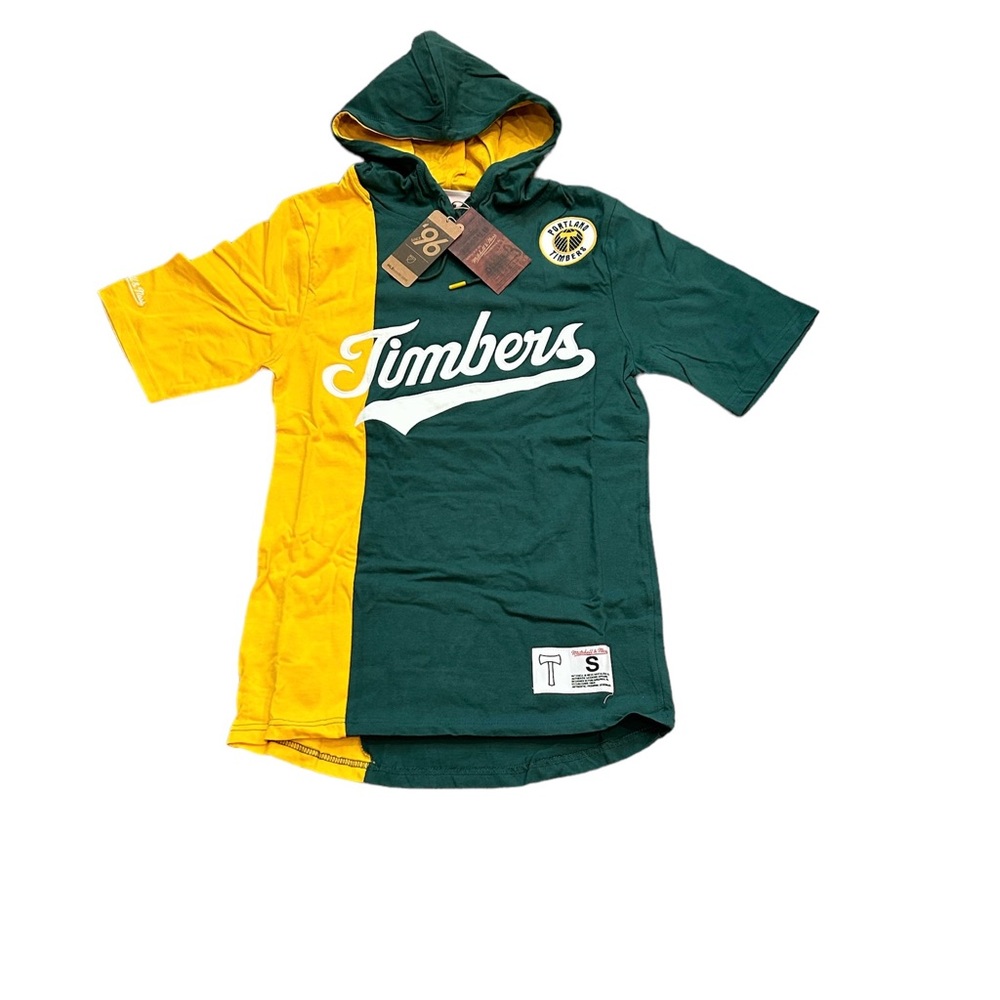 Portland Timbers Mitchell & Ness Men’s Split Color Short Sleeve Hoodie
